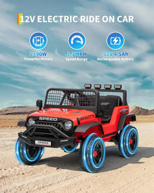 12V Kids Electric Ride-On Truck with Parent Remote Control – 3-Speed Off-Road Toy Car