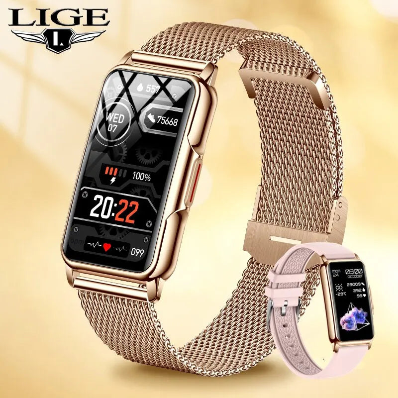 LIGE Smart Watch for Women, Full Touch Screen, Bluetooth Calling, IP67 Waterproof, Fitness Tracker & Sports Watch