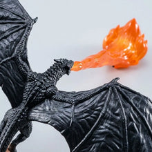 Dragon Flame LED Lamp, 3D Flying Dragon Night Light & Decorative Statue, Unique Fantasy Desk Decor for Home, Bedroom & Halloween