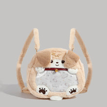 Cute Plush Dog Backpack, Soft Velvet Cartoon Backpack for Kids, Student Daypack with Zipper & Large Capacity