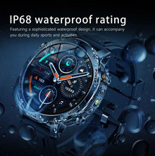 1400mAh Smart Watch for Men, Outdoor GPS Sports Watch with AMOLED Display, Bluetooth Calling, IP68 Waterproof & Flashlight