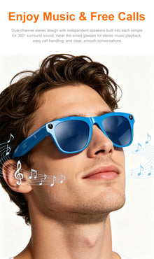 Lenovo AI Smart Glasses with 8MP Camera, Bluetooth Calling, Voice Translation & Music, Smart Sunglasses with 3 Lenses