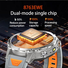 1400mAh Smart Watch for Men, Outdoor GPS Sports Watch with AMOLED Display, Bluetooth Calling, IP68 Waterproof & Flashlight