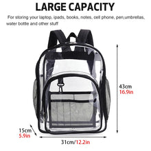 Transparent Clear Backpack, Large Capacity School Bag for Boys & Girls, Lightweight See-Through Travel & Everyday Backpack