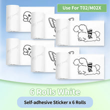 Phomemo T02/M02X Colorful Thermal Sticker Paper Roll Self-adhesive Black Character on Mint Green/Purple/Orange,50mm x 3.5m