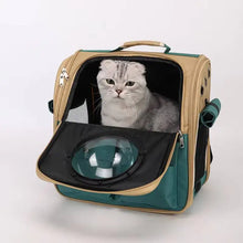 Space Capsule Pet Carrier Backpack, Breathable Cat & Small Dog Travel Bag, Portable Pet Backpack with Transparent Window