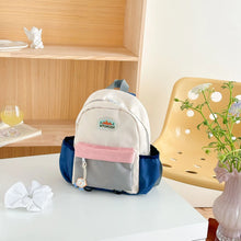 Color Block Kids Backpack, Lightweight School Bag for Boys & Girls, Cute Kindergarten Backpack for Travel & Everyday Use