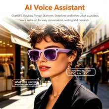 Lenovo AI Smart Glasses with 8MP Camera, Bluetooth Calling, Voice Translation & Music, Smart Sunglasses with 3 Lenses
