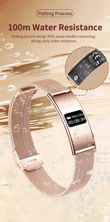 Ultra-Thin Smart Bracelet, Fitness Tracker with Heart Rate & Blood Oxygen Monitoring, Sleep Tracking, Step Counter & Sports Modes