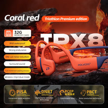 POLVCDG X16 Bone Conduction Swimming Headphones, IPX8 Waterproof, 32GB Memory, Bluetooth 5.4 Sports Earphones