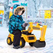Kids Ride-On Excavator Toy with Adjustable Shovel & Realistic Engine Sounds