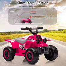 6V Kids Electric ATV Ride-On Toy, 4-Wheel Battery Powered Quad with Pedal, Forward & Reverse, for Toddlers