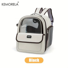 KEMORELA Pet Backpack for Cats & Small Dogs, Transparent Breathable Carrier Bag with Side Curtain Design