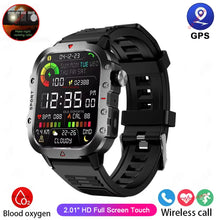 Rugged Smart Watch for Men, 2.01" HD Touchscreen with Bluetooth Calling, Voice Assistant & LED Flashlight
