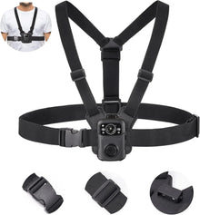 Dual Shoulder Body Camera Chest Mount, Adjustable Wearable Harness for Body Cameras, Secure Hands-Free Camera Holder