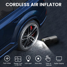 Cordless Portable Tire Inflator with Digital Pressure Gauge – Mini Air Compressor for Cars, Bikes & More