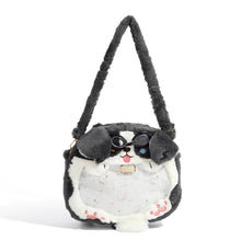Cute Plush Dog Backpack, Soft Velvet Cartoon Backpack for Kids, Student Daypack with Zipper & Large Capacity
