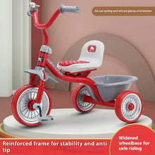 Kids Tricycle with Backrest & Storage Basket – 3-Wheel Ride-On Bike for Toddlers