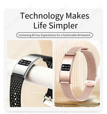 Ultra-Thin Smart Bracelet, Fitness Tracker with Heart Rate & Blood Oxygen Monitoring, Sleep Tracking, Step Counter & Sports Modes