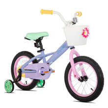 JOYSTAR Macaroon Kids Bike with Training Wheels, Front Basket & Colorful Design, 12–18 Inch Bicycle for Toddlers