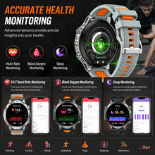 1400mAh Smart Watch for Men, Outdoor GPS Sports Watch with AMOLED Display, Bluetooth Calling, IP68 Waterproof & Flashlight
