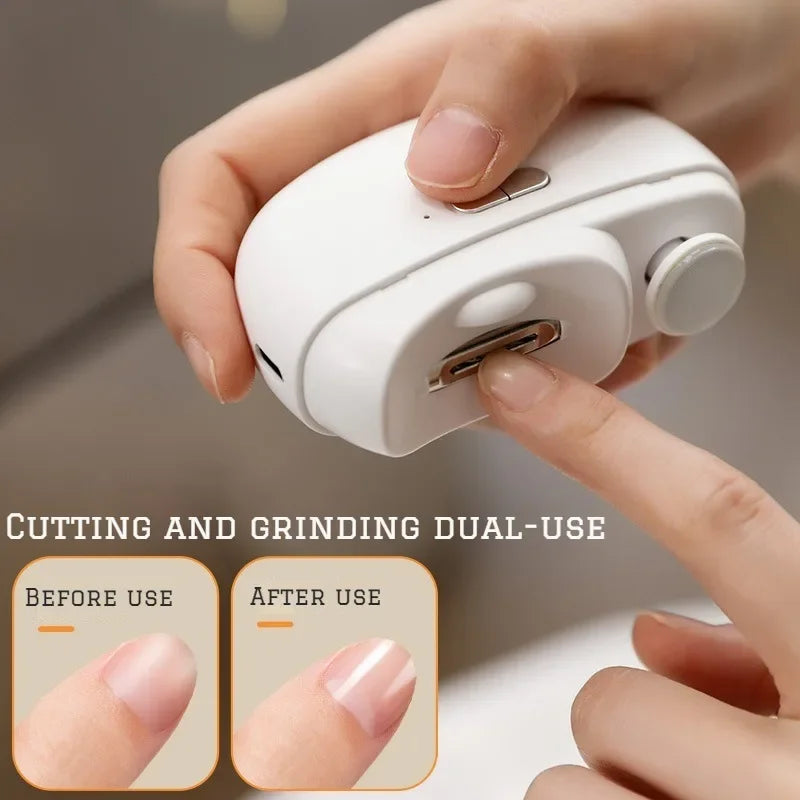 Electric Nail Clipper & Trimmer, Automatic Nail Cutter with Nail Grinder, Portable Manicure Tool for Adults