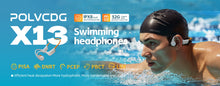 POLVCDG X16 Bone Conduction Swimming Headphones, IPX8 Waterproof, 32GB Memory, Bluetooth 5.4 Sports Earphones