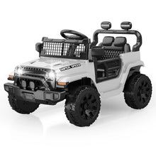 12V Kids Ride-On Car, Electric Toy Car with Parent Remote Control, Spring Suspension, LED Lights & Music