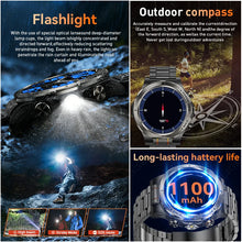 LIGE Military Smart Watch, 1000mAh Ultra-Long Battery, 1.43" AMOLED Display, 5ATM Waterproof, Bluetooth Calling, Sports Watch with Flashlight