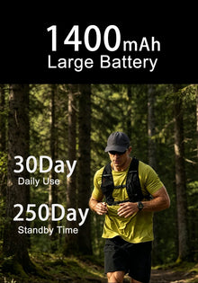 1400mAh Outdoor GPS Smart Watch, 1.7" AMOLED Display, Bluetooth Calling, IP68 Waterproof, 100+ Sports Modes & LED Flashlight