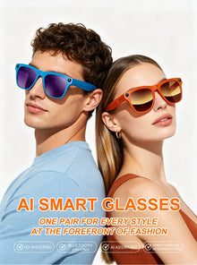 Lenovo AI Smart Glasses with 8MP Camera, Bluetooth Calling, Voice Translation & Music, Smart Sunglasses with 3 Lenses