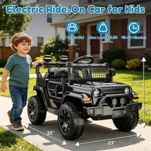 12V Kids Ride-On Car, Electric Toy Car with Parent Remote Control, Spring Suspension, LED Lights & Music