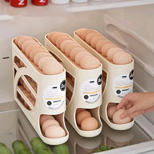Rolling Egg Storage Box for Refrigerator, 2–4 Tier Automatic Egg Dispenser, Large Capacity Egg Organizer