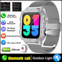 Rugged Smart Watch for Men, 2.01" HD Touchscreen with Bluetooth Calling, Voice Assistant & LED Flashlight