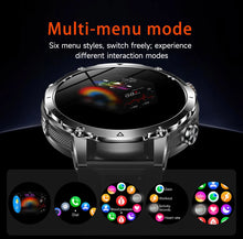 1400mAh Smart Watch for Men, Outdoor GPS Sports Watch with AMOLED Display, Bluetooth Calling, IP68 Waterproof & Flashlight
