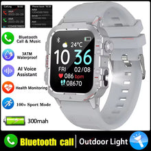 Rugged Smart Watch for Men, 2.01" HD Touchscreen with Bluetooth Calling, Voice Assistant & LED Flashlight
