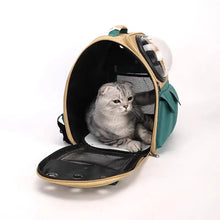 Space Capsule Pet Carrier Backpack, Breathable Cat & Small Dog Travel Bag, Portable Pet Backpack with Transparent Window