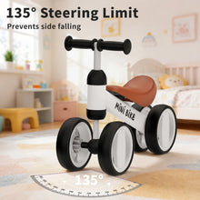 Baby Balance Bike for 12–18 Months, 4-Wheel No-Pedal Toddler Bike with Adjustable Seat, First Ride-On Toy