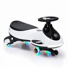 12V Electric Wiggle Car for Kids, 2-in-1 Ride-On Swing Car with Pedal, Flashing Wheels, Music & Anti-Rollover Design