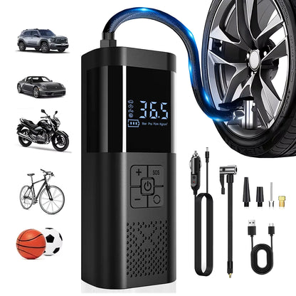 Bomba de Aire Portátil para Coche – Inflador Digital Inteligente 150 PSI