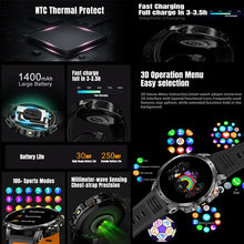 1400mAh Outdoor GPS Smart Watch, 1.7" AMOLED Display, Bluetooth Calling, IP68 Waterproof, 100+ Sports Modes & LED Flashlight