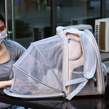 Expandable Pet Carrier Backpack for Cats & Small Dogs – Breathable Travel Bag