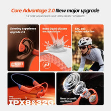 POLVCDG X16 Bone Conduction Swimming Headphones, IPX8 Waterproof, 32GB Memory, Bluetooth 5.4 Sports Earphones