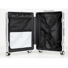 Aluminium Frame Suitcase Front Opening Cabin Luggage with USB Cup Holder Female Trolley Case Male Brake Wheel Travel Suitcase