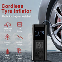 Cordless Portable Tire Inflator with Digital Pressure Gauge – Mini Air Compressor for Cars, Bikes & More