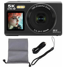 OurLife Digital Camera, 5K 80MP Vlog Camera with 18X Digital Zoom, Dual IPS Screen & WiFi