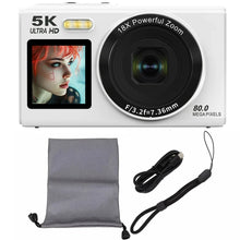 OurLife Digital Camera, 5K 80MP Vlog Camera with 18X Digital Zoom, Dual IPS Screen & WiFi