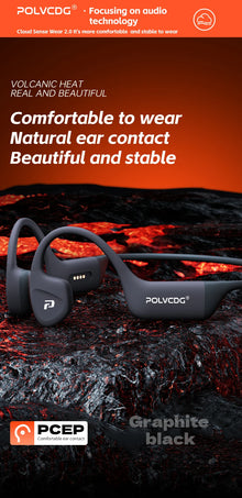 POLVCDG X16 Bone Conduction Swimming Headphones, IPX8 Waterproof, 32GB Memory, Bluetooth 5.4 Sports Earphones
