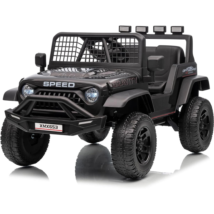 Electric Ride-On Truck for Kids, 12V Kids Car with Remote Control, LED Lights, Music & Bluetooth