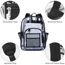 Transparent Clear Backpack, Large Capacity School Bag for Boys & Girls, Lightweight See-Through Travel & Everyday Backpack